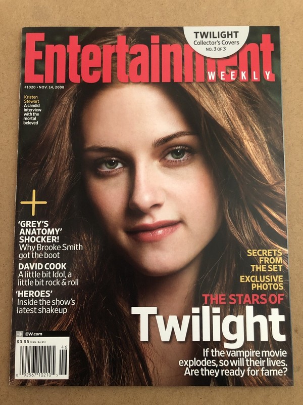 Kristen Stewart Entertainment Weekly #1020 11/14/2008 Twilight Cover 3