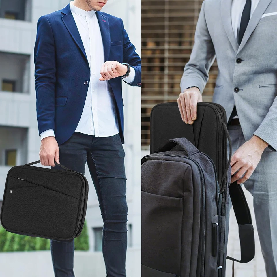 Double Layer Tablet Sleeve for 11-Inch iPad Pro and Air 2024, Black - Image 2 of 4