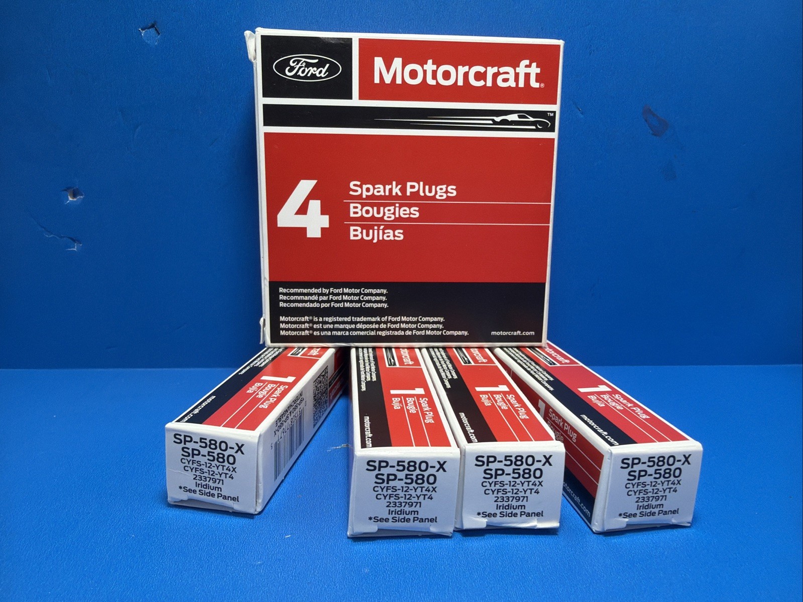 4 Pack - Genuine OEM Motorcraft  SP580 SP580X Iridium Spark Plug CYFS12YT4X