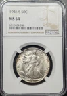 1946 S MS64 NGC Walking Liberty Insane Reverse