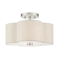 Livex Lighting - Solstice - 2 Light Semi-Flush Mount in French Country Style -