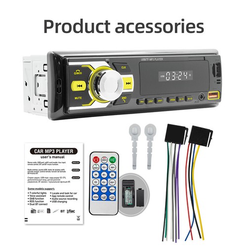 US STOCK 1DIN Car Stereo Bluetooth USB TF FM MP3 Player AUX Radio Media Player - Picture 4 of 15