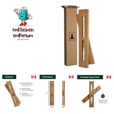 Temporizador de arena de sauna - Hecho a mano de madera de cedro rojo canadiense - Montado en la pared giratorio...