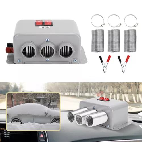 800W Electric Car Heater 3 Hole 12V DC Heating Fan Defogger Defroster Demister - Picture 16 of 16