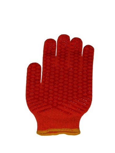 Orange Cotton Reversible Work Gloves with PVC Grip (Pack of 2) - Picture 2 of 3