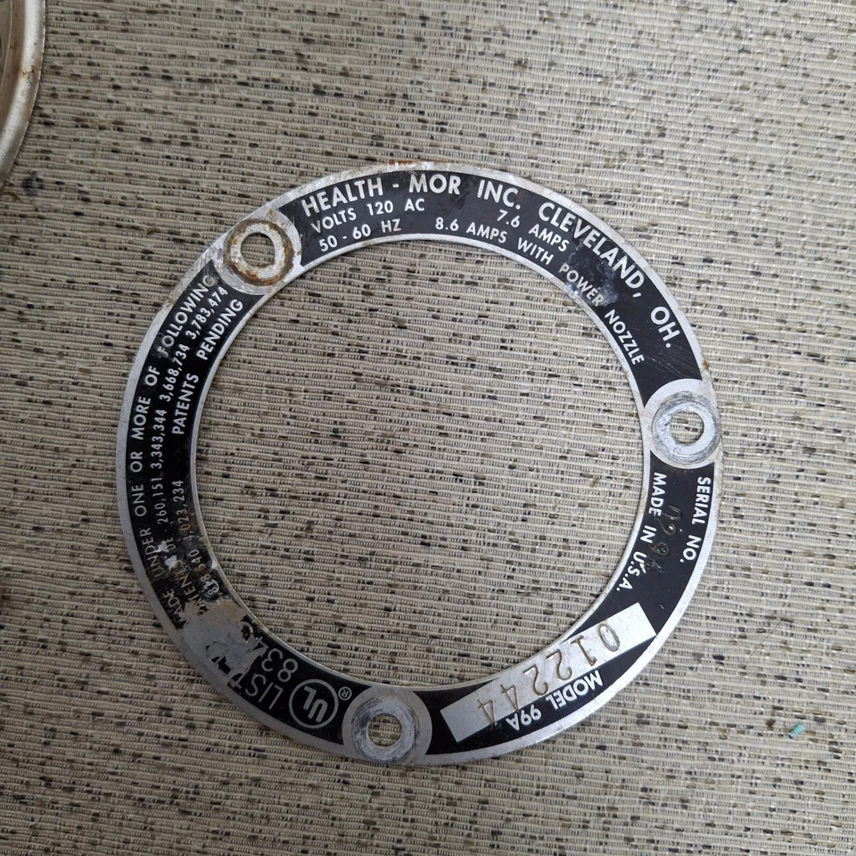 Filter Queen Vacuum Cleaner,Model 99-A/ Filter Lid Cap Holder/3 Screws - Metal - Image 2 of 4