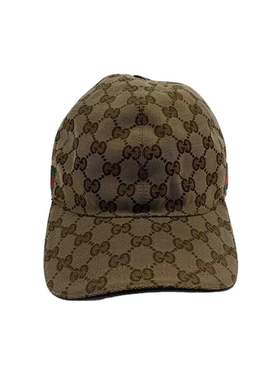 GUCCI Cap Canvas BEG All over Pattern Men s 200035 204891