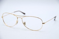 UNBRANDED GOLD BROWN TEMPLE TIPS AUTHENTIC DESIGNER EYEGLASSES -