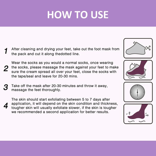 5 Pair Foot Peeling Moisturizing Natural Exfoliating Foot Mask Feet Skin Repair - Picture 5 of 8