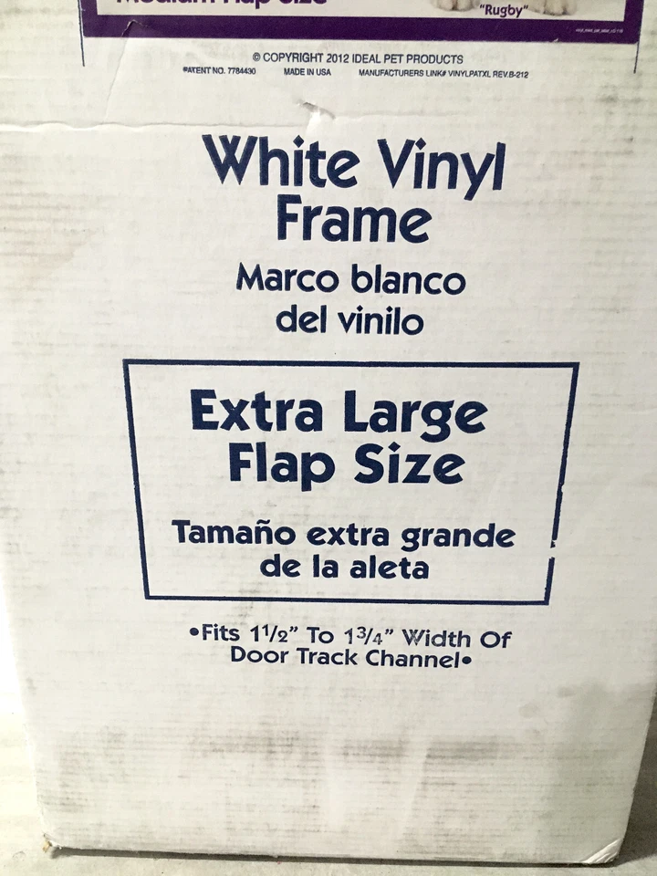 NUEVO Ideal Pet 94" VINILO ALTO Puerta para Mascotas, Ex-Grande, Ex-Alto, Doble Panel ¡Vidrio BAJA E! Foto 4 de 4