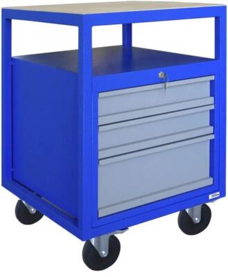 Établi De Menuisier GW 8S Güde - 120x60 Cm, 8 Tiroirs, Bleu Costaud