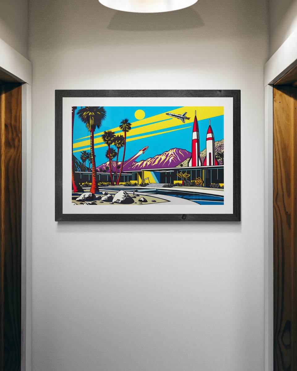 1960s Mid Century Modern Palm Springs Pop Art Print LPS1 | eBay
