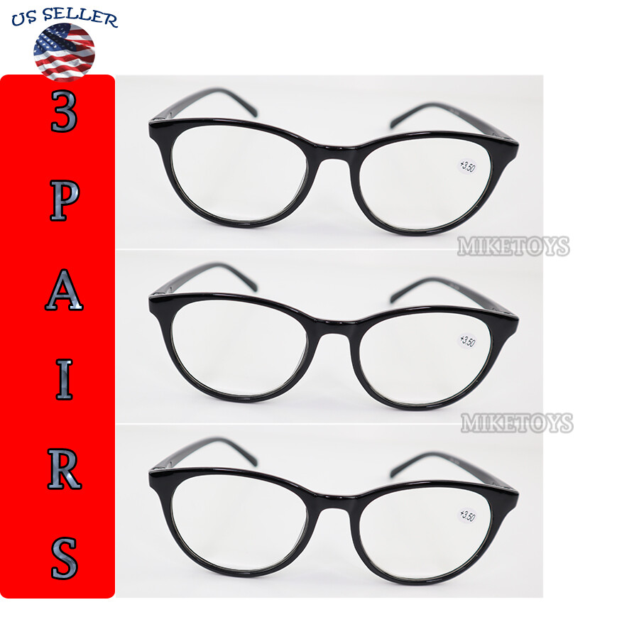 3-Pack Classic Reading Glasses Lens Set for Men and Women, Style #213-image