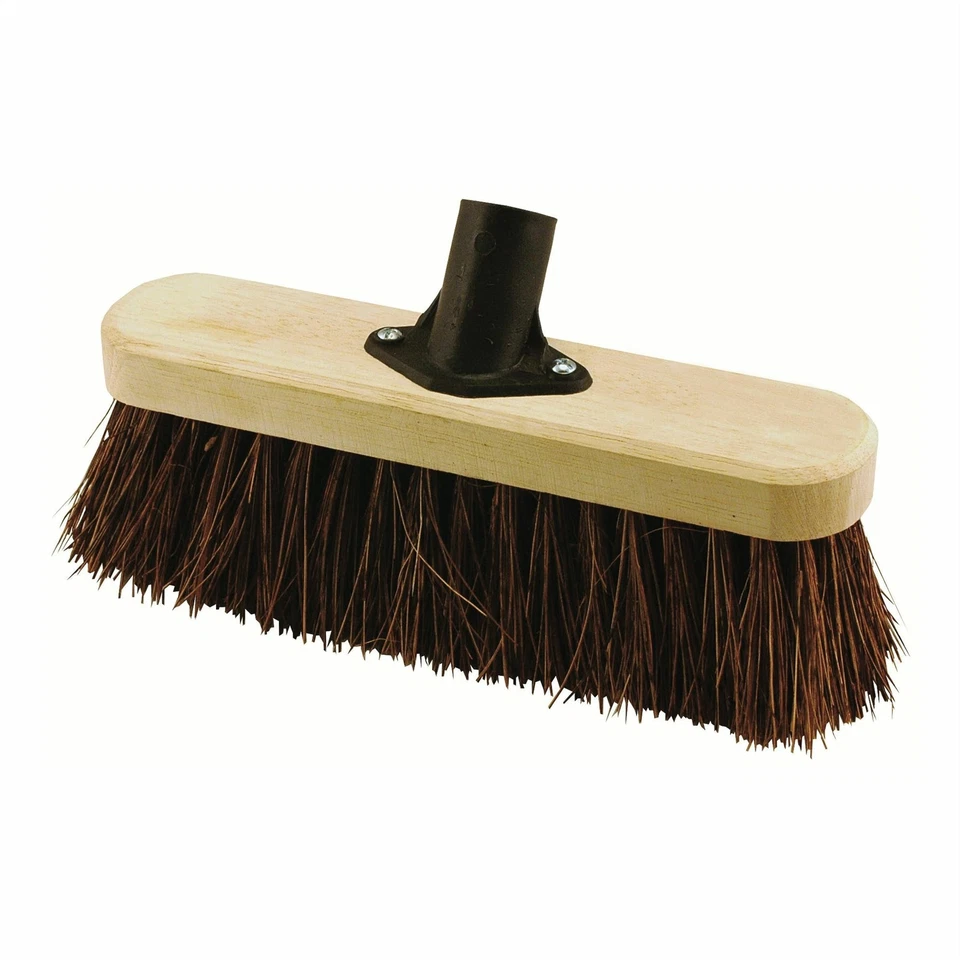 Elliott Broom Head Natural Bassine Fibre Brown Garden Cleaning Sweeping 25cm