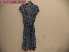 NWT - Women's Baby Blue Floral Wrap Dress, Size XL, 1146123