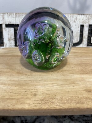 Vintage Floating Donuts Bubble Art -Glass - No Chips/cracks - GORGEOUS!
