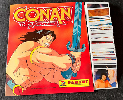 LEERALBUM + KOMPLETTER SATZ VIGNETTEN PANINI CONAN AVENTURIER DISNEY 1994 SELTEN