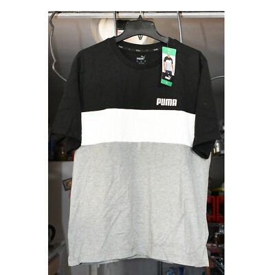 NAVY, COLOR BLOCK, BLACK, GRAY NWT Men's Puma Double Down Tee Shirt