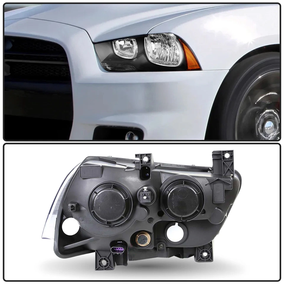Par de faros halógenos para Dodge Charger 2011-2014 izquierda y derecha 11-14 Foto 3 de 4