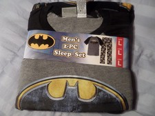 Batman Men's 2 Piece Sleep Set Various Sizes New with Tags MSRP 50