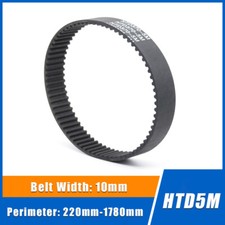 HTD5M Rubber Closed Loop Synchronous Timing Belt Perimeter 220-1780mm Width 10mm