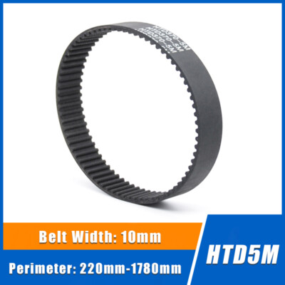 HTD5M Gummi Zahnriemen Geschlossen Umfang 220-1780mm Breite 10mm Antriebsriemen