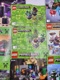 LEGO Minecraft Lot of 22 Instruction Manuals