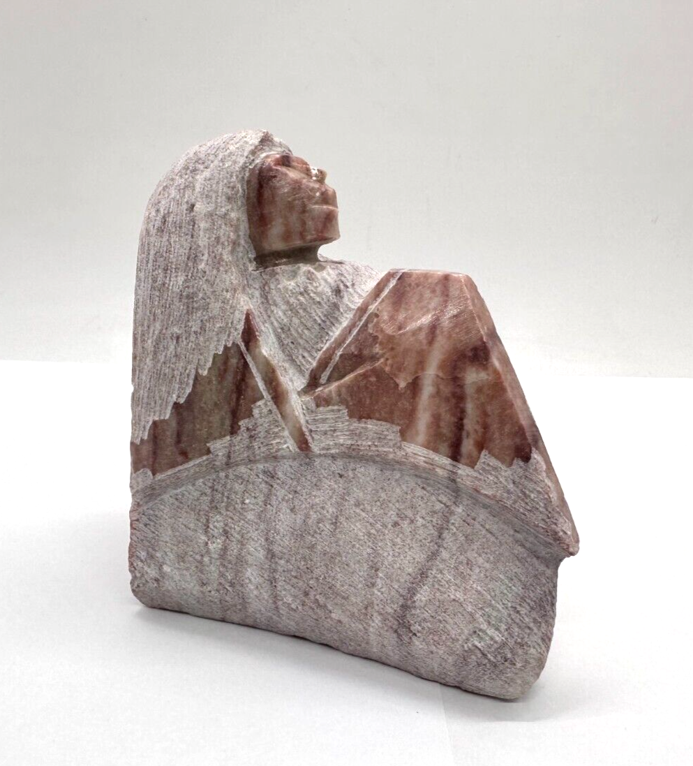 Native American Indian Alabaster Sculpture Figure Artist Susie Joe