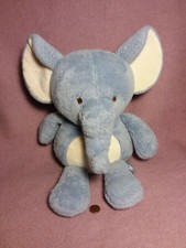 16" Lambs  Ivy Signature BLUE WHITE ELEPHANT plush stuffed animal toy