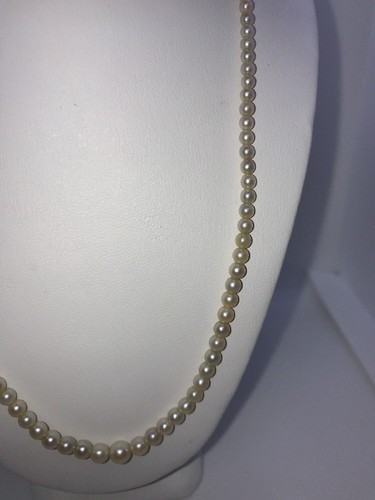 Women Akoya Pearl Tapered Necklace 2.5mm-5.5mm pearls, 16 inch - Picture 3 of 7