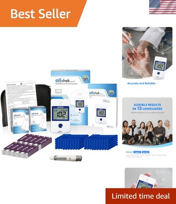 Diabetes Test Kit Blood Sugar Glucose Monitor Meter 206 Pcs Strip Tester Machine