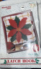 WonderArt Poinsettia  4632 Latch Hook kit NEW FACTORY SEALED 