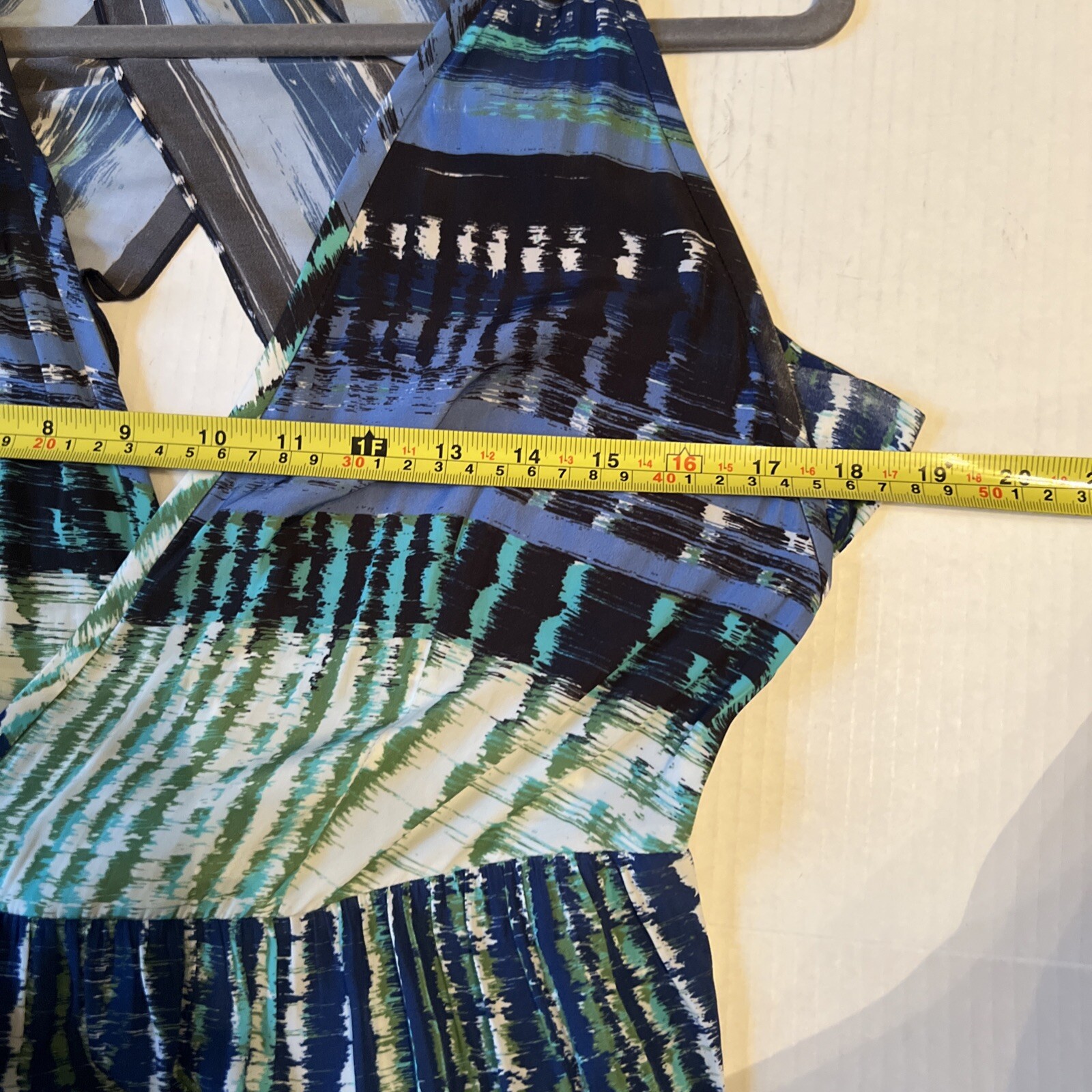 Ramy Brook XS-S Revolve Ella Dress VNeck Midi Sleeveless Blue Multicolor BohoEUC thumbnail 8