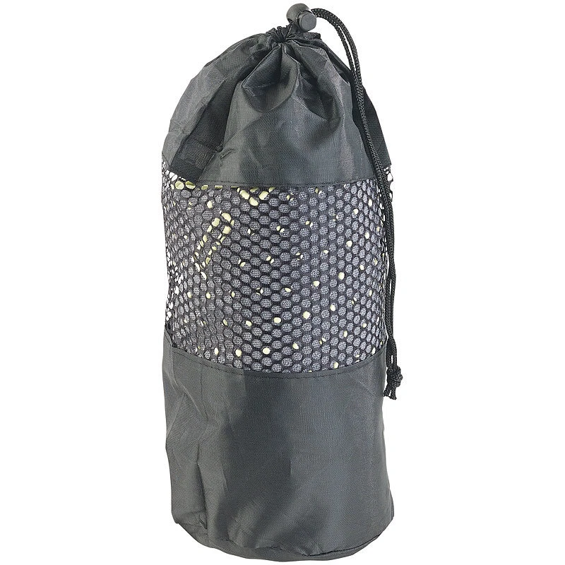 2in1-Mikrofaser-Yoga-Handtuch & Auflage, saugfähig, rutschfest, grau - Bild 2 von 4