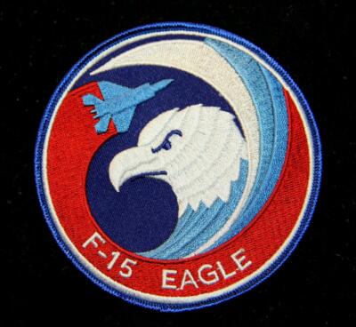 F-15 EAGLE SWIRL PATCH US AIR FORCE PIN UP VETERAN USAF AFB PILOT AIR CREW WOW
