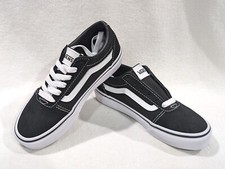 Vans Ward Black/White Suede Canvas Boy's Skate Shoes - Assorted Sizes NWB