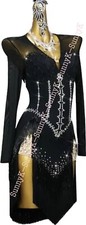 jz Handmade Women Samba Ballroom Swing Salsa Rumba Latin Dance Dress RHYTHM