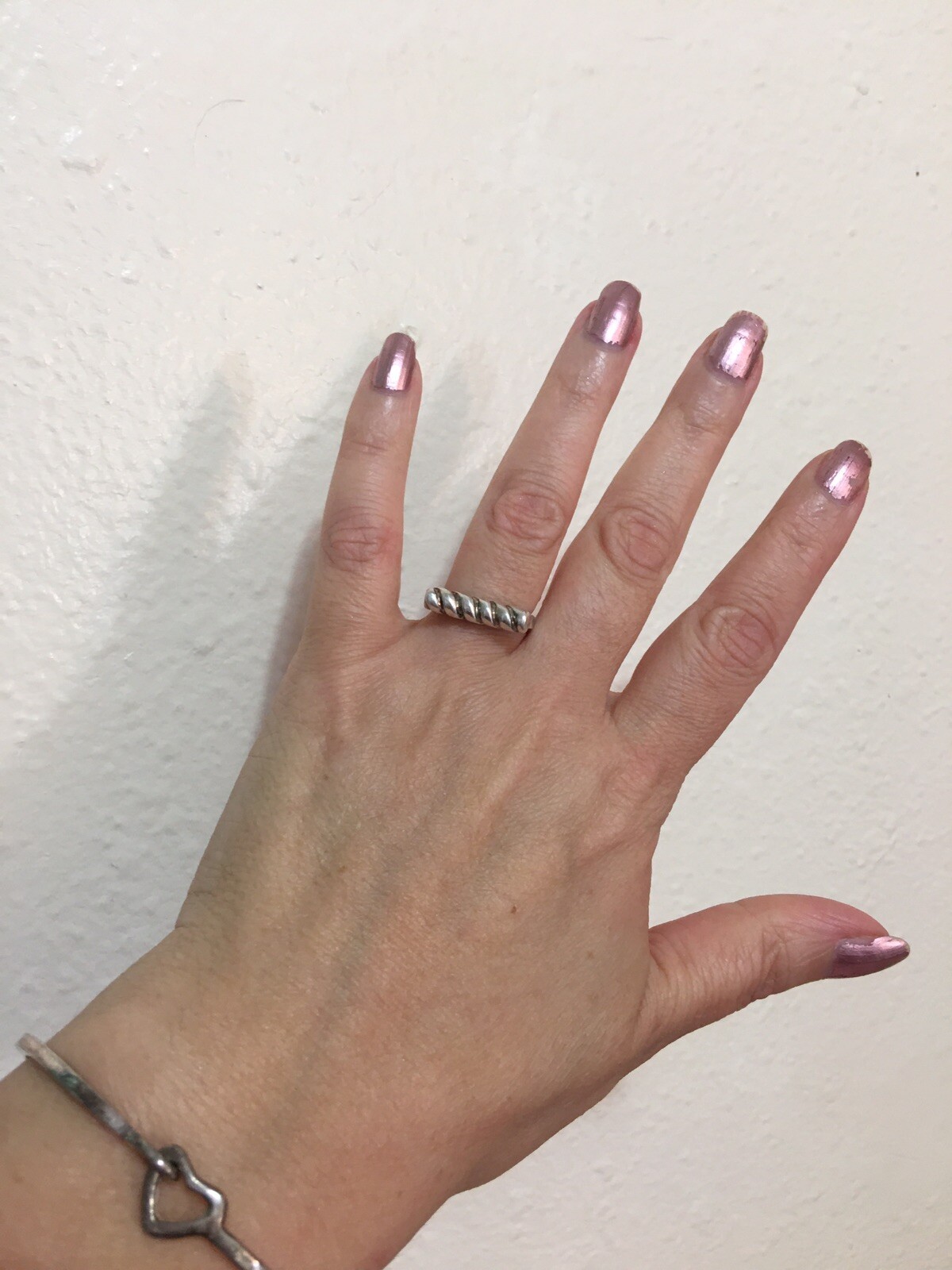 925 Solid Sterling Silver Unique Twisted Bar Ring… - image 18