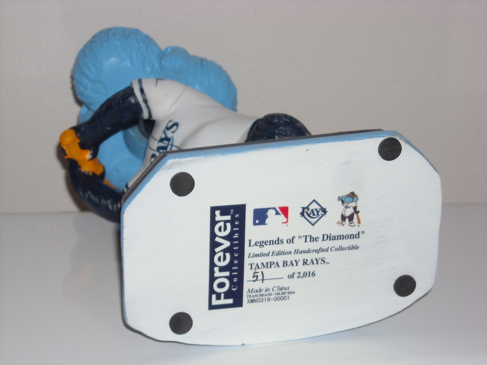 RAYMOND Tampa Bay Rays Mascot Bobble Head 2016 Limited Edition MLB 'd