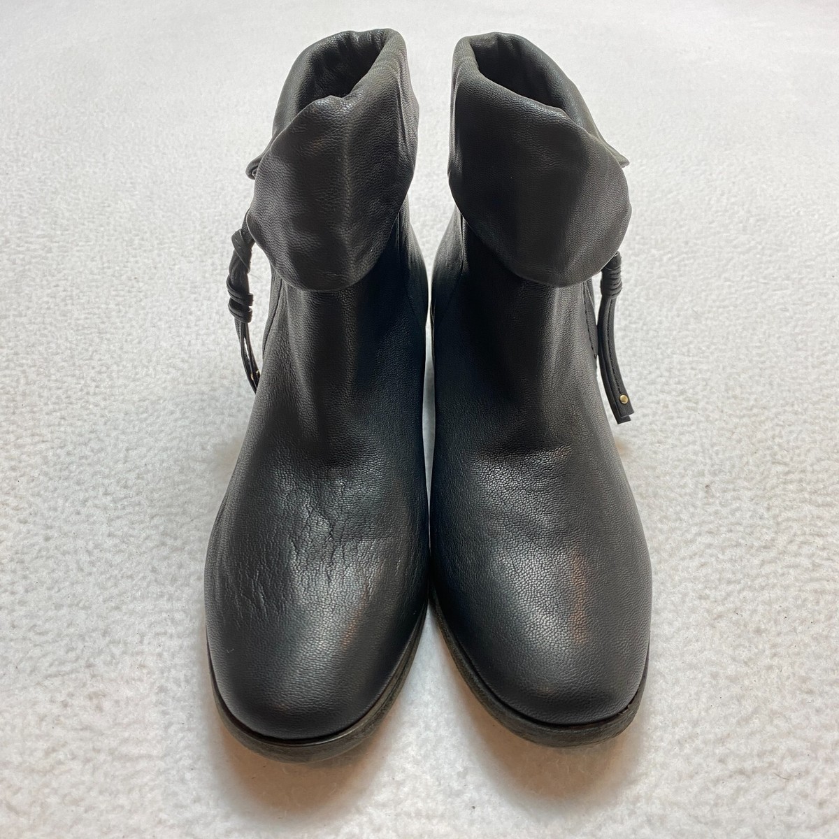 See By Chloe Bootie Shoes Womens 37.5 Black Masha Side Zipper View 2