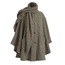 Branigan Weavers Womens Cape Coat - Wool Alpaca Poncho, Button Down Wool Cloak