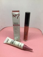 No7 Restore Renew Multi Action Eye Cream .5 oz New and Lip Gloss BUNDLE Read