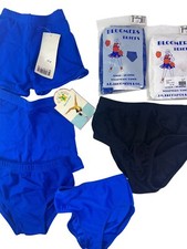 7 Pair Bloomer Briefs Cheerleader Dance Blue Black White Child - Adult S Costume