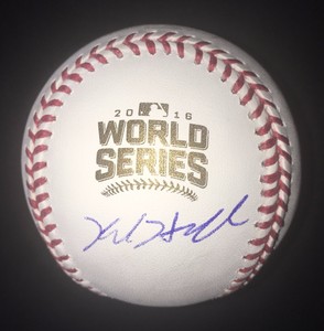 kyle hendricks autographed baseball