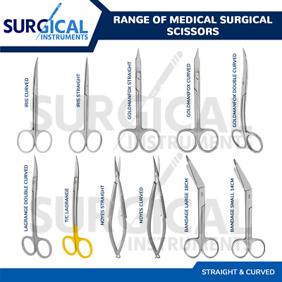 Range of Medical Surgical Dissecting Scissors Veterinary Microsurgery ...