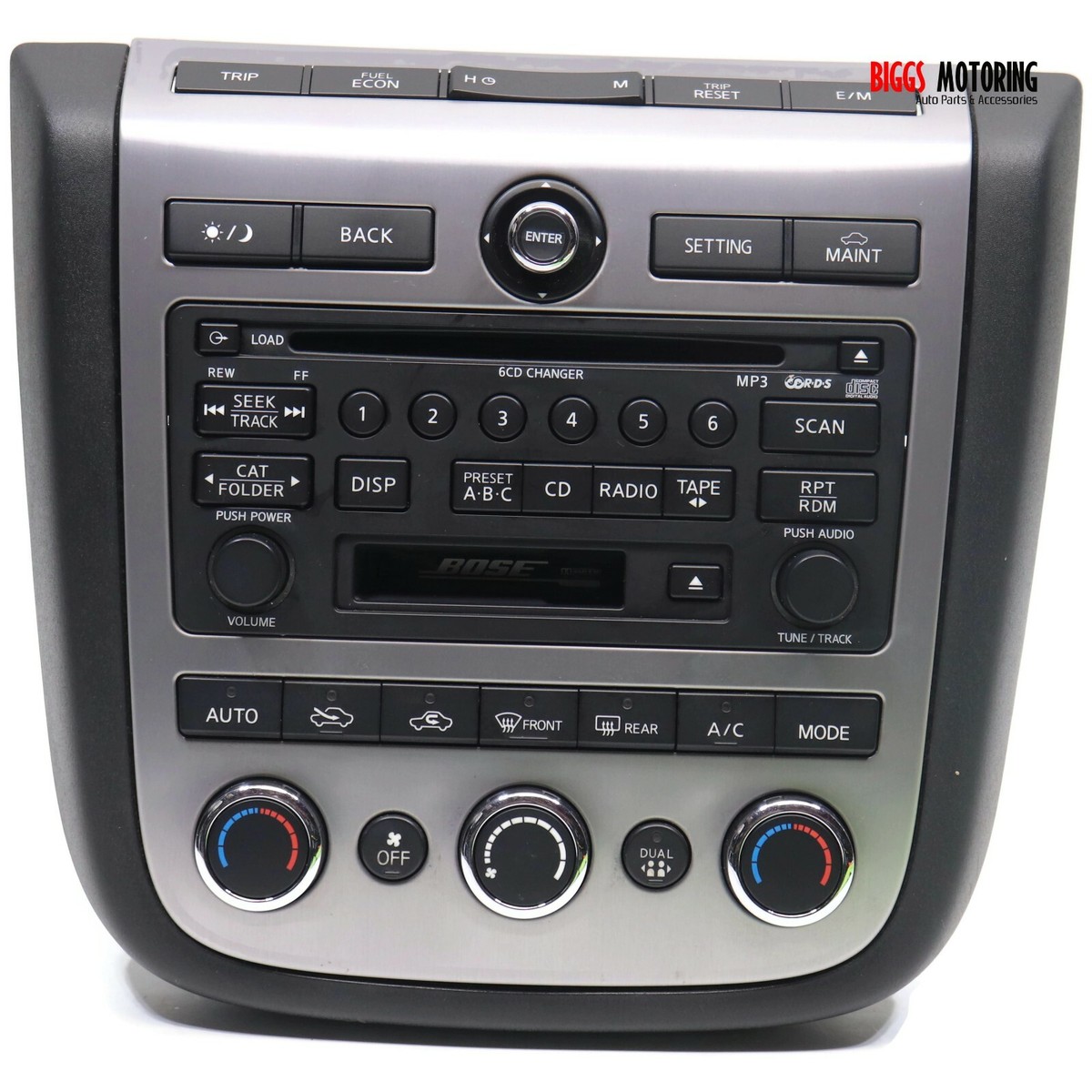 2006-2007 Nissan Murano Bose Radio Stereo 6 Disc Changer Cd