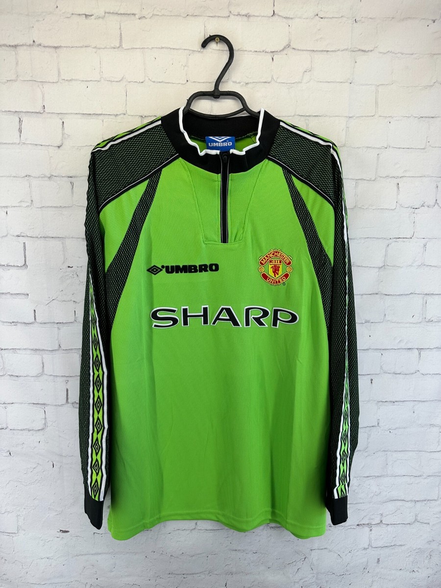【マンチェスターU】 98/99 サッカー ユニフォーム GK 緑 XL ★希少 マンチェスターU】 98/99 サッカー ユニフォーム GK 緑 XL ☆希少