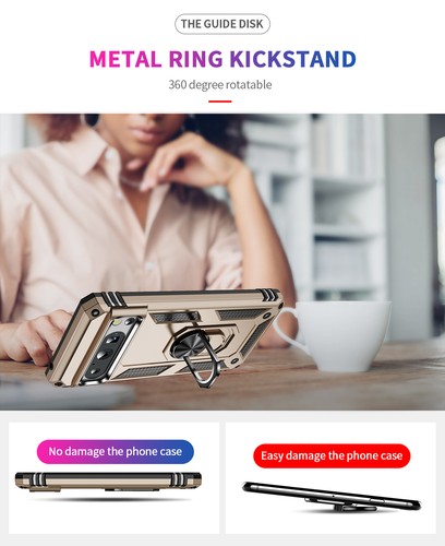For Google Pixel 9 Pro XL/9/9 Pro Military Grade Cases with Ring Kickstand - Picture 4 of 14