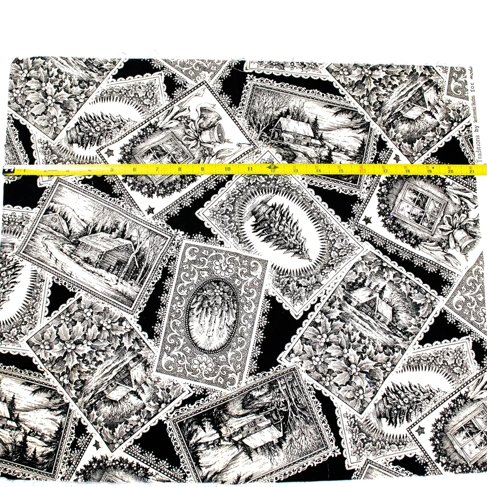 Traditions Moda Cotton Quilting Fabric Sentimental Studios Black 15891 FQ 18x22 - Image 3 of 3