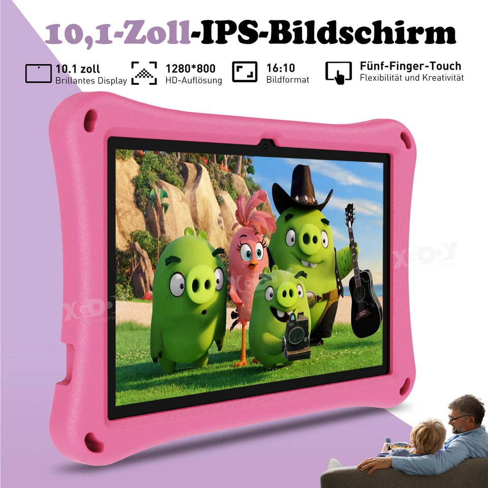 Kids N02 Kinder Tablet, Android-Tablet 10 Zoll 12GB+128GB 7000mAh Bluetooth WiFi - Bild 3 von 4